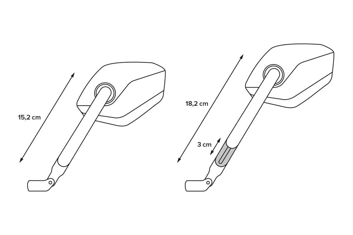 Sw-motech Sport Mirror Set - Short Arm