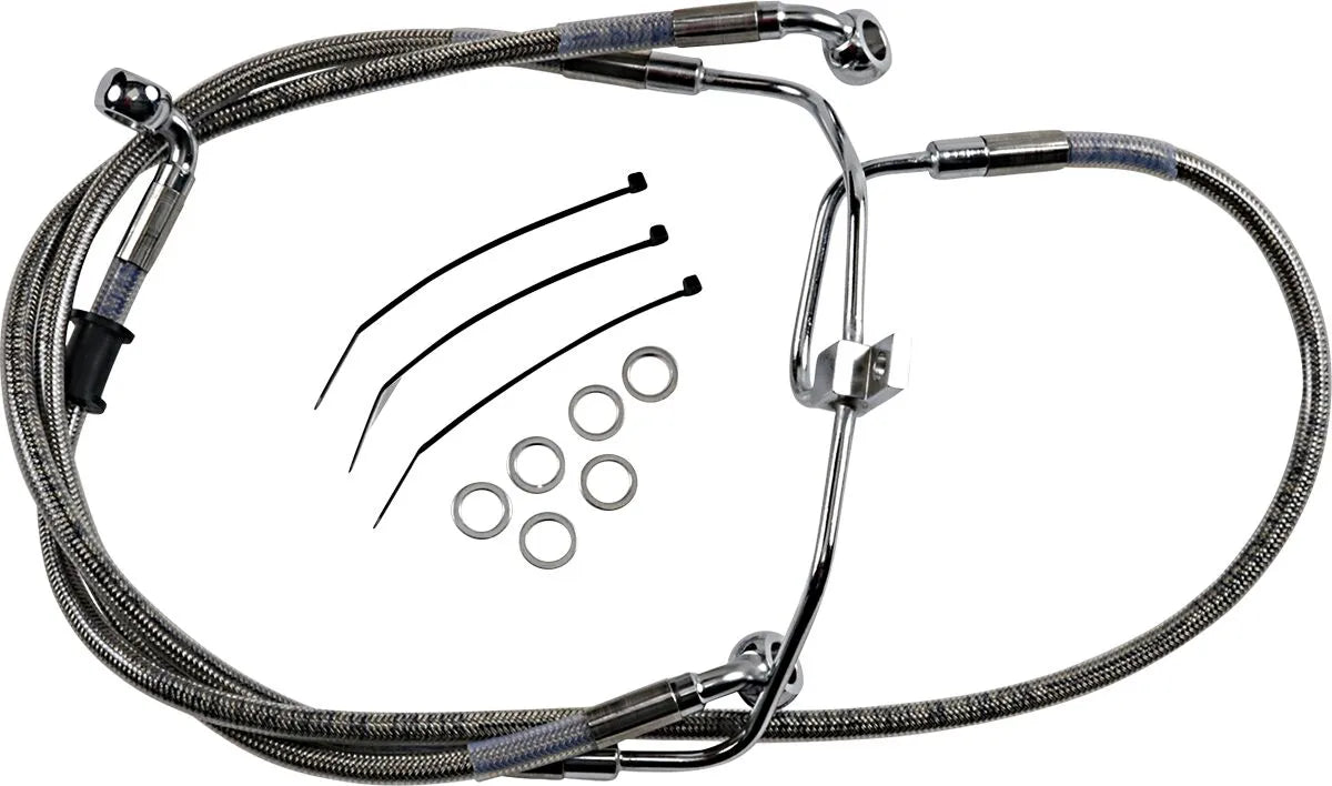 Drag Specialties Verlängerter Bremsleitungssatz für Non-ABS-Modelle