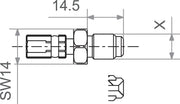Trw Varioflex-Anschluss für M10 x 1.0 (japanisch) Innengewinde