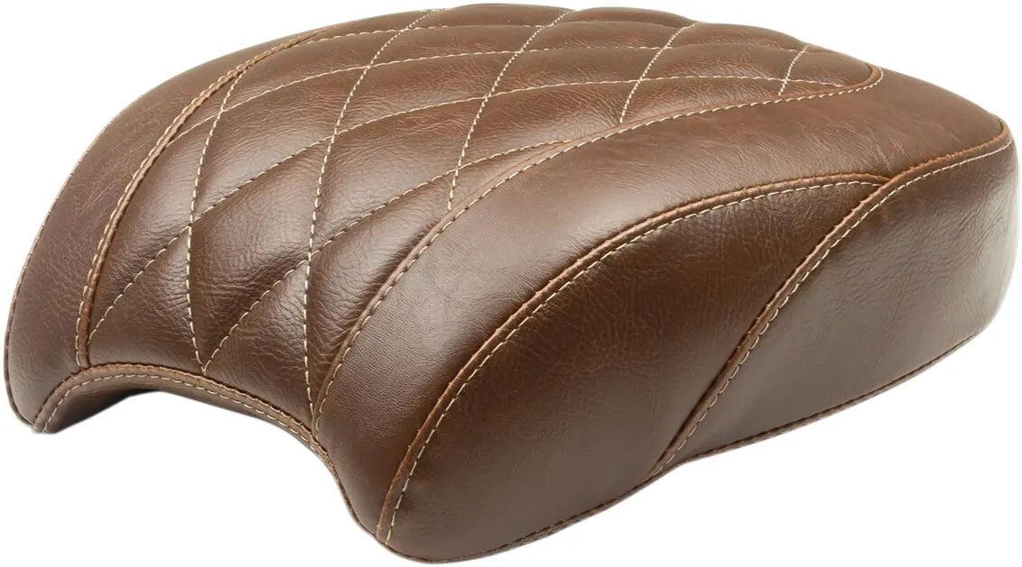 Mustang Wide Tripper Rear Seat - Brown - For Harley Davidson