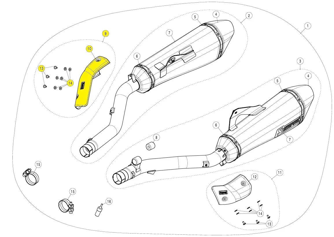 Akrapovic Ersatz Auspuffkomponente