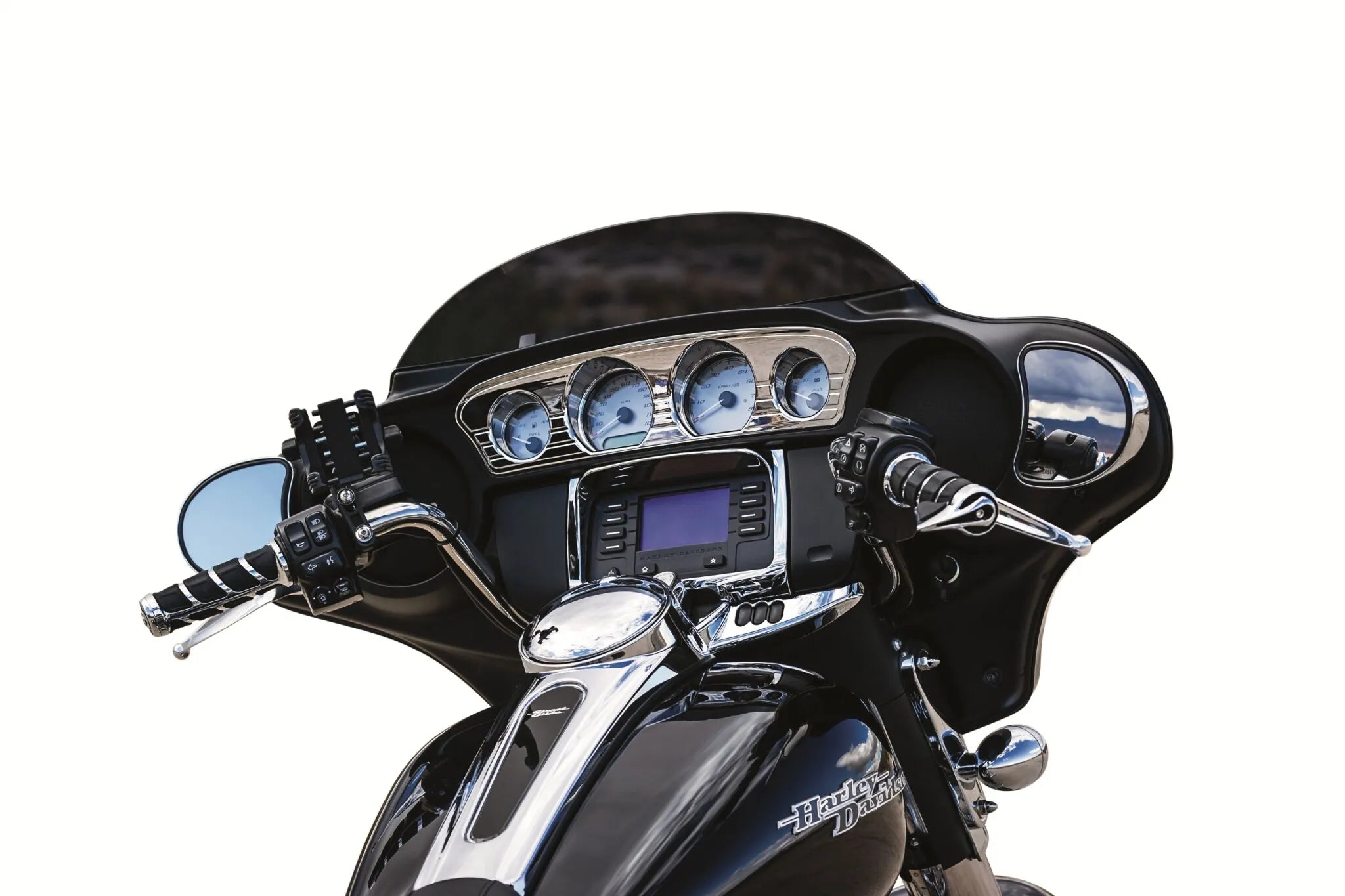 Kuryakyn Kinetic Grips - 1" Handlebar, Black/chrome