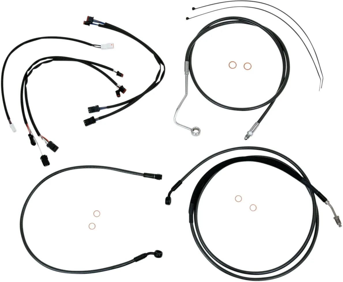 Magnum Shielding Black Pearl Handlebar Kit for Ape Hangers