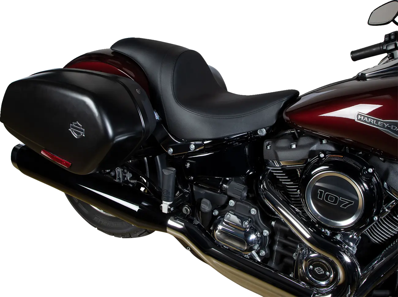 Drag Specialties Predator Seat - Black - For Harley Davidson