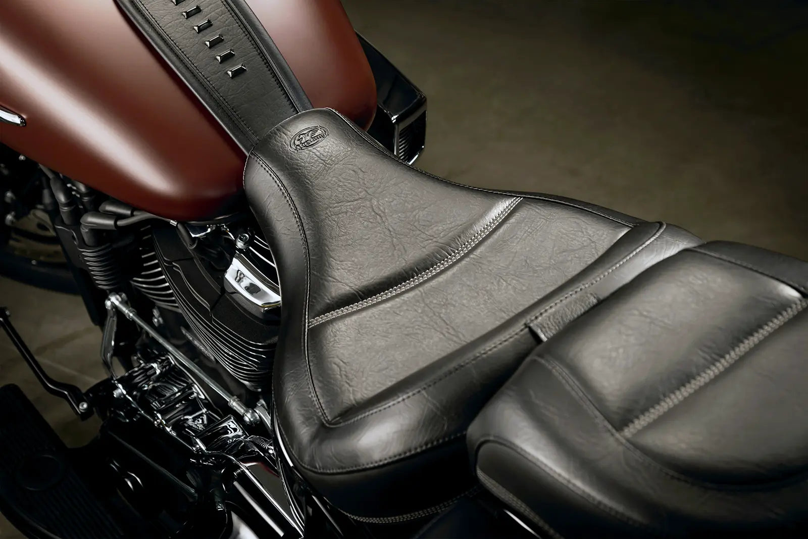 Mustang Max Profile Touring Seat - For Harley Davidson