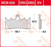 Trw Crq Series Carbon Race Bremsbeläge Für Sportmotorräder - Vorne