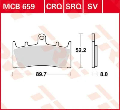 Trw Crq Series Carbon Race Bremsbeläge Für Sportmotorräder - Vorne