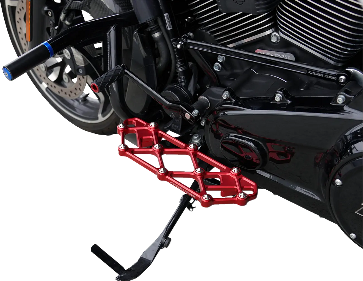 Arlen Ness Diamond Red Anodized Driver Floorboards