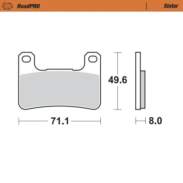 Moto-master Roadpro Sinter Brake Pad Front - Front