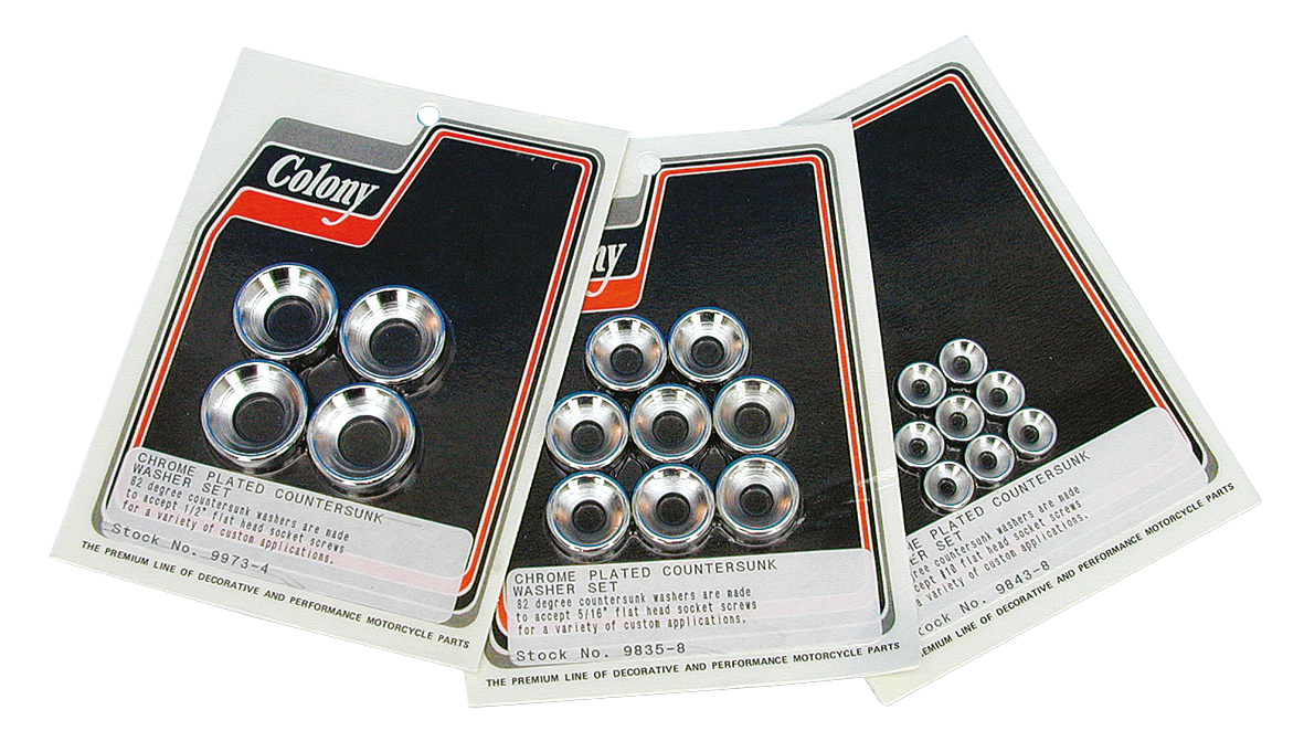 Colony Companion Countersunk Chrome Washers – Hardware