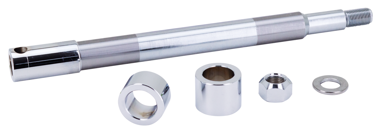 V-Twin Chrome Plated Front and Rear Axles – Wheel & Tire