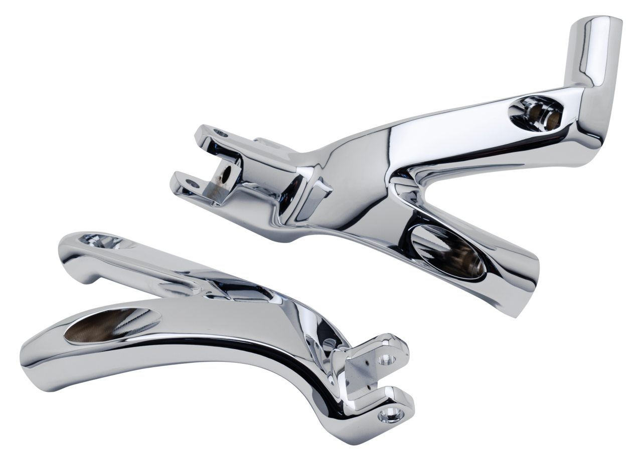 Zodiac Floorboard to Foot Peg Conversion Brackets for Milwaukee Eight Softail – Foot Control