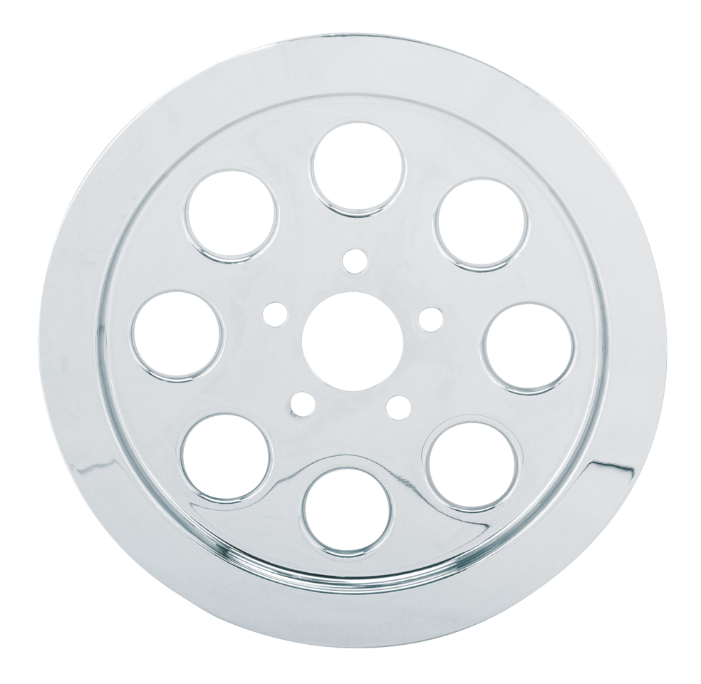 Zodiac Chrome 8-HOLE Rear Wheel Belt Pulley Inserts – Final Drive