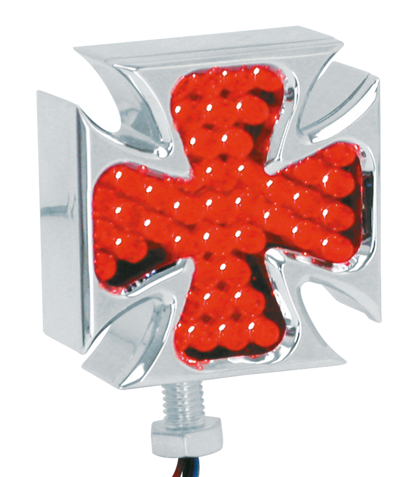 Zodiac Billet Aluminum LED Maltese Cross Marker Lights with Chrome Plated Finish – Electric & Light