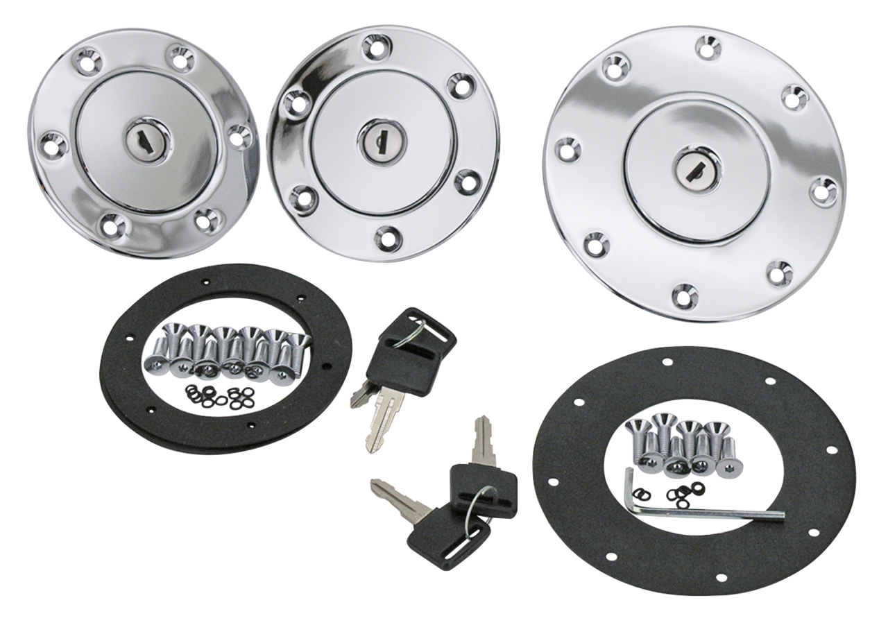Zodiac Chrome Plated Aero-Style Aluminum Gas Caps – Gas- & Oil Tank