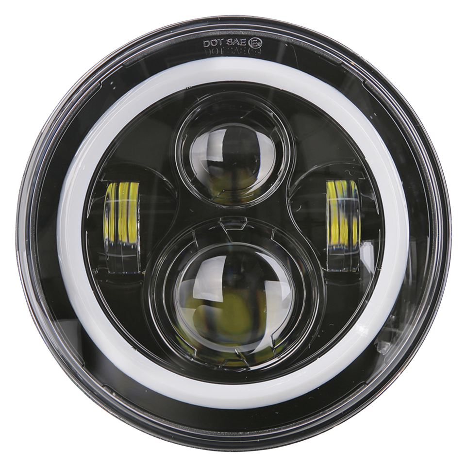 Zodiac 7" Wrangler Halo LED Headlight Unit – Electric & Light