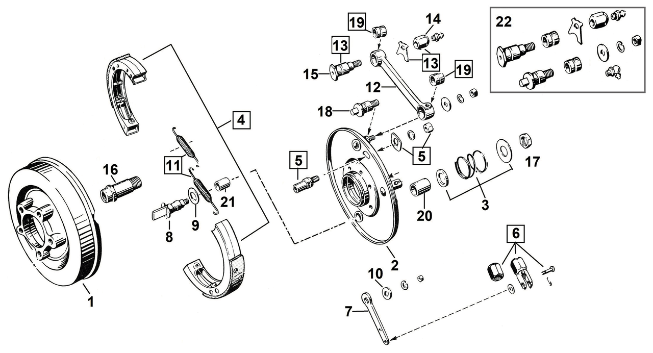 Colony Front Brake Parts for Old Stock Style Springer Forks