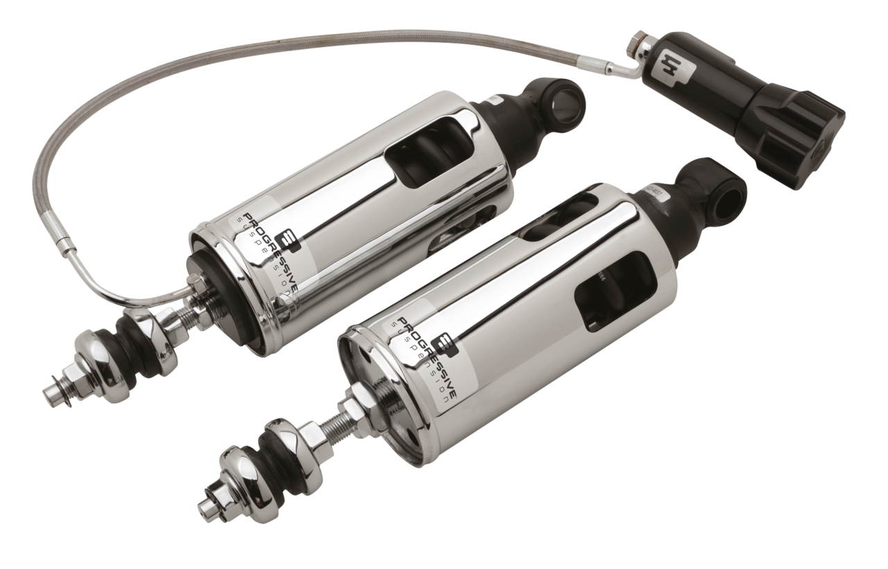 Progressive Suspension Remote Adjustable Softail Shocks – Frame & Rear Suspension