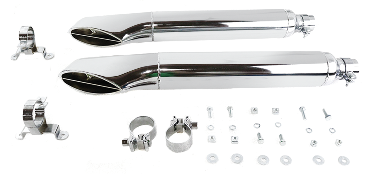 V-Twin Turn-Out Mufflers for Touring – Exhaust