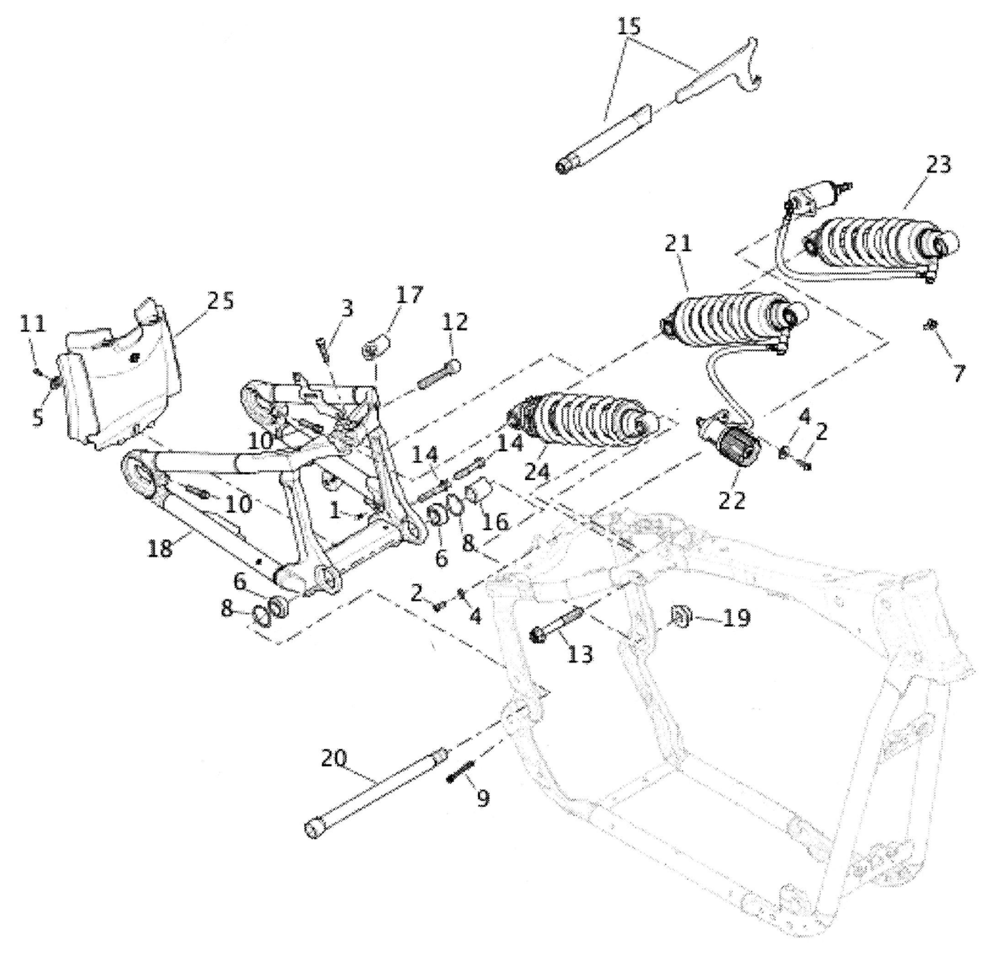 Eastern MC Parts Swingarm Parts for Softail 2018 to Present – Frame & Rear Suspension