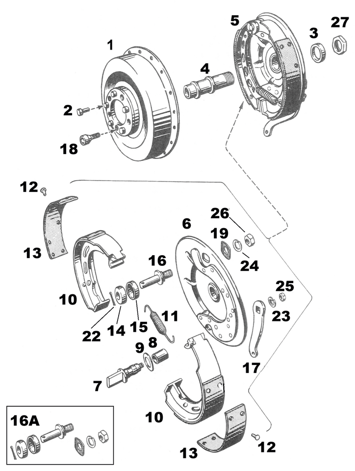 Samwel Supplies Big Twin 1936-1957 Rear Brake Parts