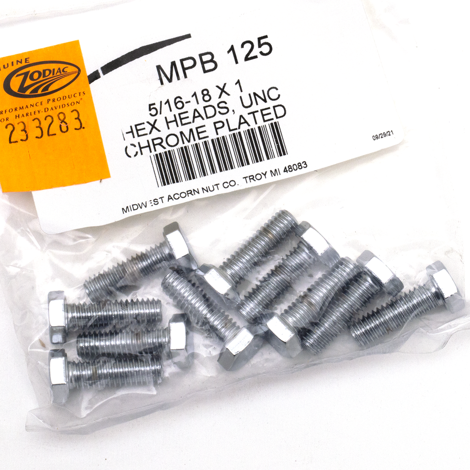 Midwest Acorn Nut Company Chrome Plated Hex Head Cap Screws Assortment – Hardware
