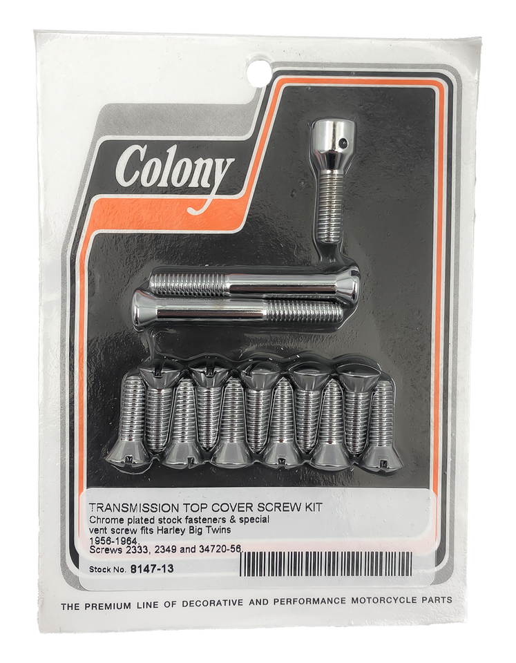 Colony Transmission Top Cover Screw Kit for 4 Speed Big Twin