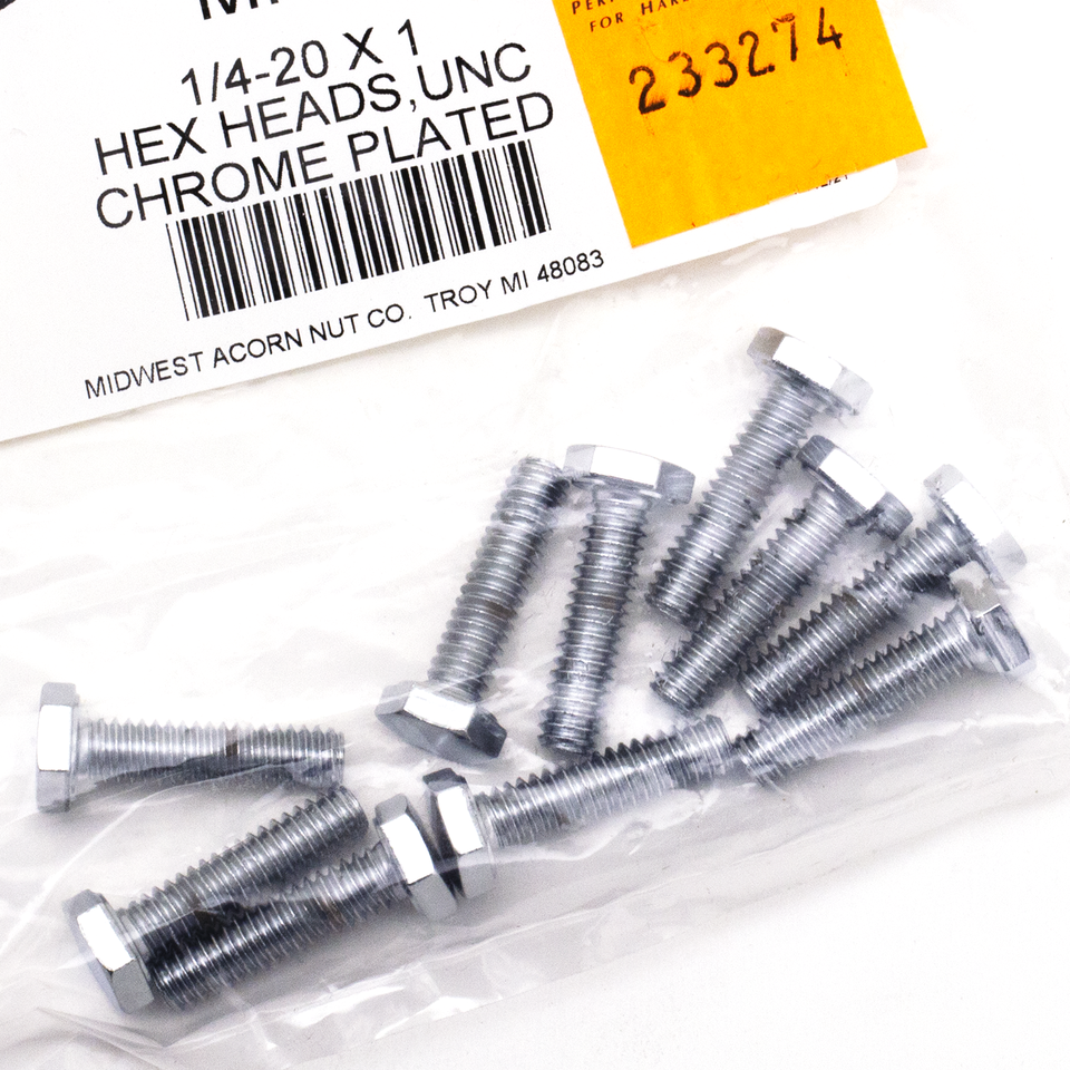 Midwest Acorn Nut Company Chrome Plated Hex Head Cap Screws Assortment – Hardware