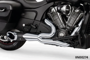Freedom Performance Exhaust Shorty Turn Out Slash Cut 2-INTO-1 for Indian Powerplus & Thunderstroke