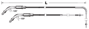 Zodiac Throttle Cables for Use with Early Mikuni HS42 and HSR45 Carburetors and 1986-1995 Style Threaded Throttle Grip – Control Cables & Hydraulic Lines