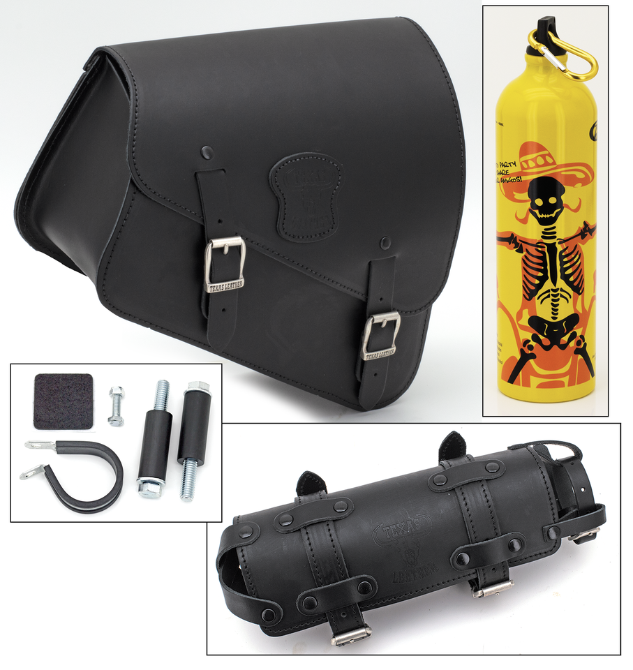 Texas Leather Sportster Frame Bag with Bottle Holder – Luggage