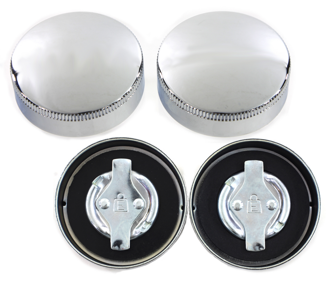 V-Twin Replica 1936-1972 Big Twin Cam-Lock Style Eaton Style Gas Caps – Gas- & Oil Tank