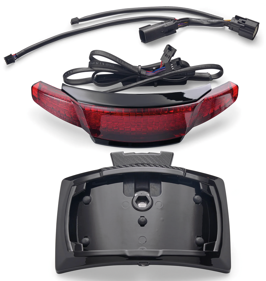 Ciro Latitude Lightstrike Tail Light & License Plate Holder for Touring – Electric & Light
