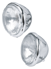 Zodiac 5 1/2" Chrome Bates Style Headlights – Electric & Light