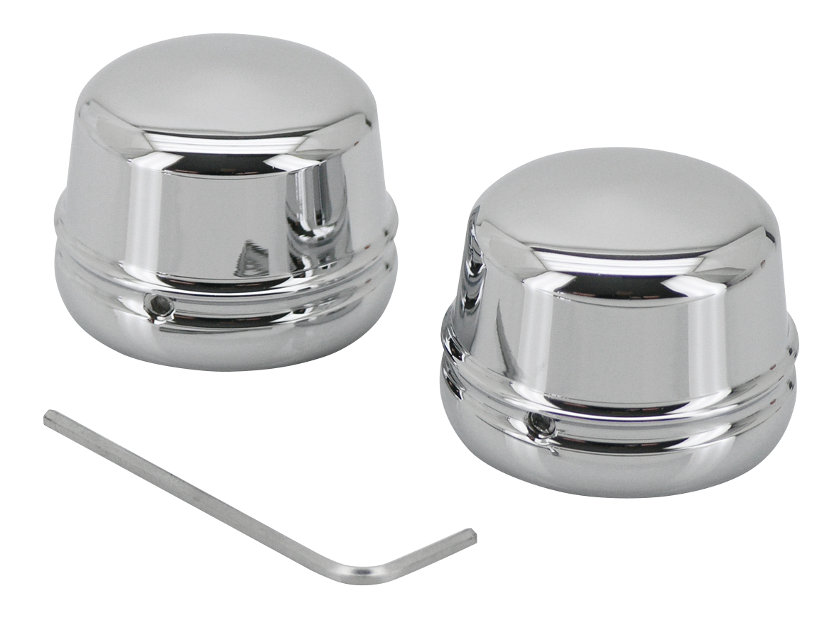 Zodiac Chrome & Black Front Axle Caps – Wheel & Tire