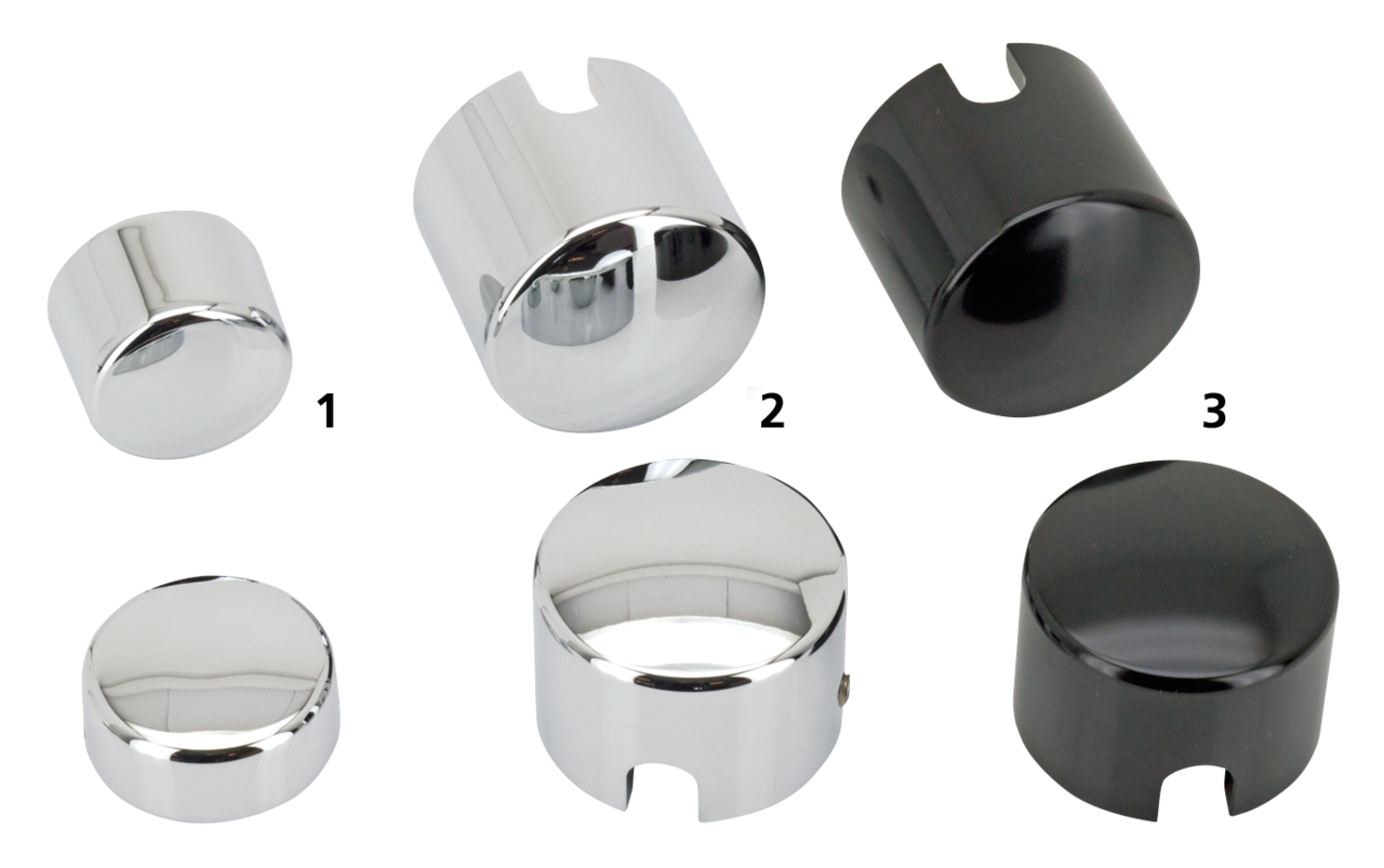 Zodiac Genuine Zodiac Chrome & Black Rear Axle Caps – Wheel & Tire