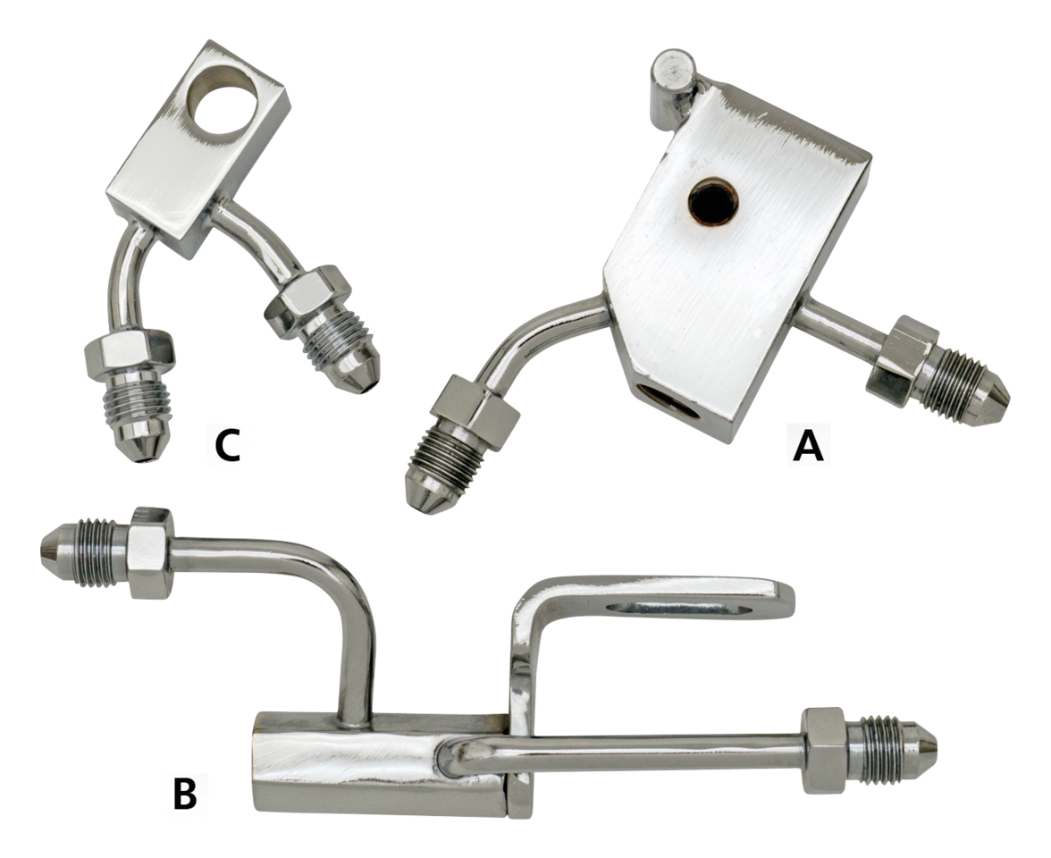 Goodridge Rear Brake Line Tees for Softail – Control Cables & Hydraulic Lines