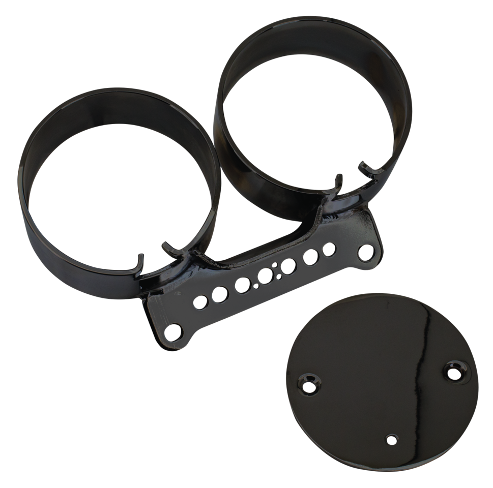 Zodiac Instrument Brackets for Sportster, Dyna & Police Road King – Gauges & Dashes