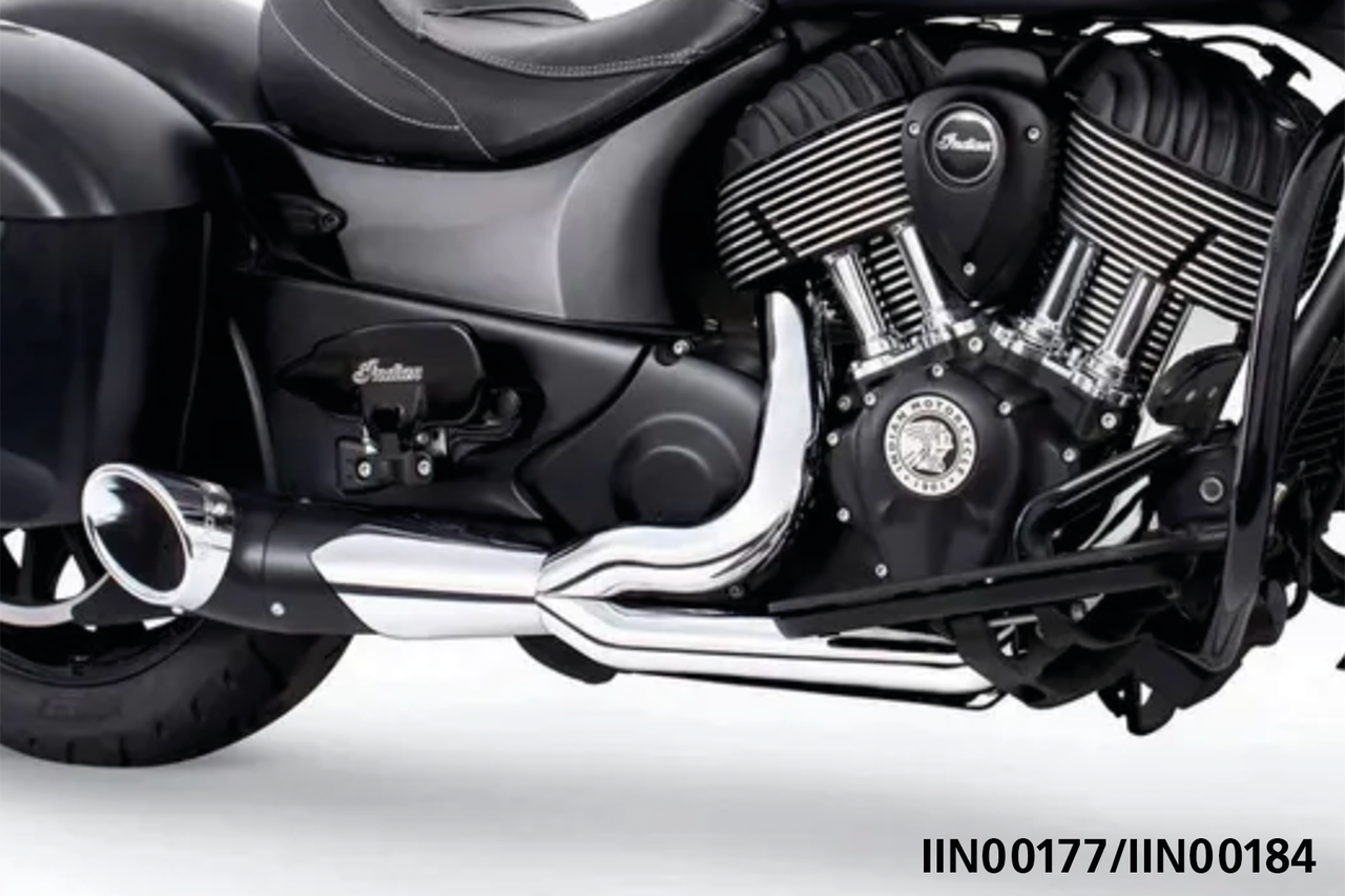 Freedom Performance Exhaust Shorty Turn Out Slash Cut 2-INTO-1 for Indian Powerplus & Thunderstroke