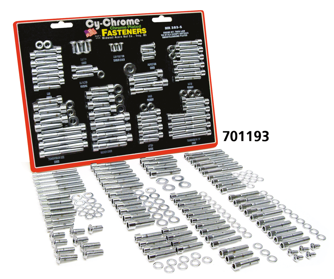 Midwest Acorn Nut Company Chrome Drivetrain Screw Kits – Hardware