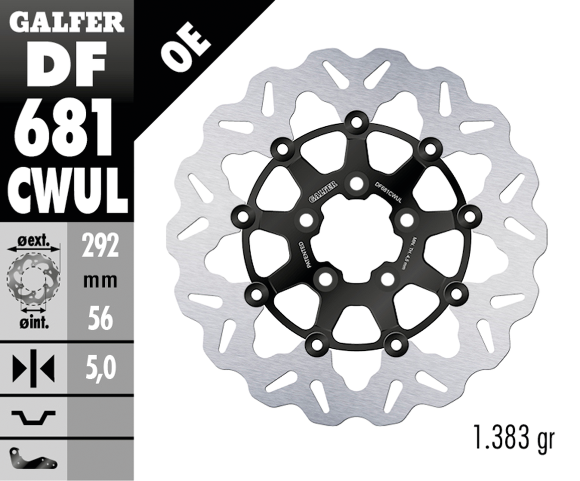 Galfer "wave" Floating Disc Brake Rotors