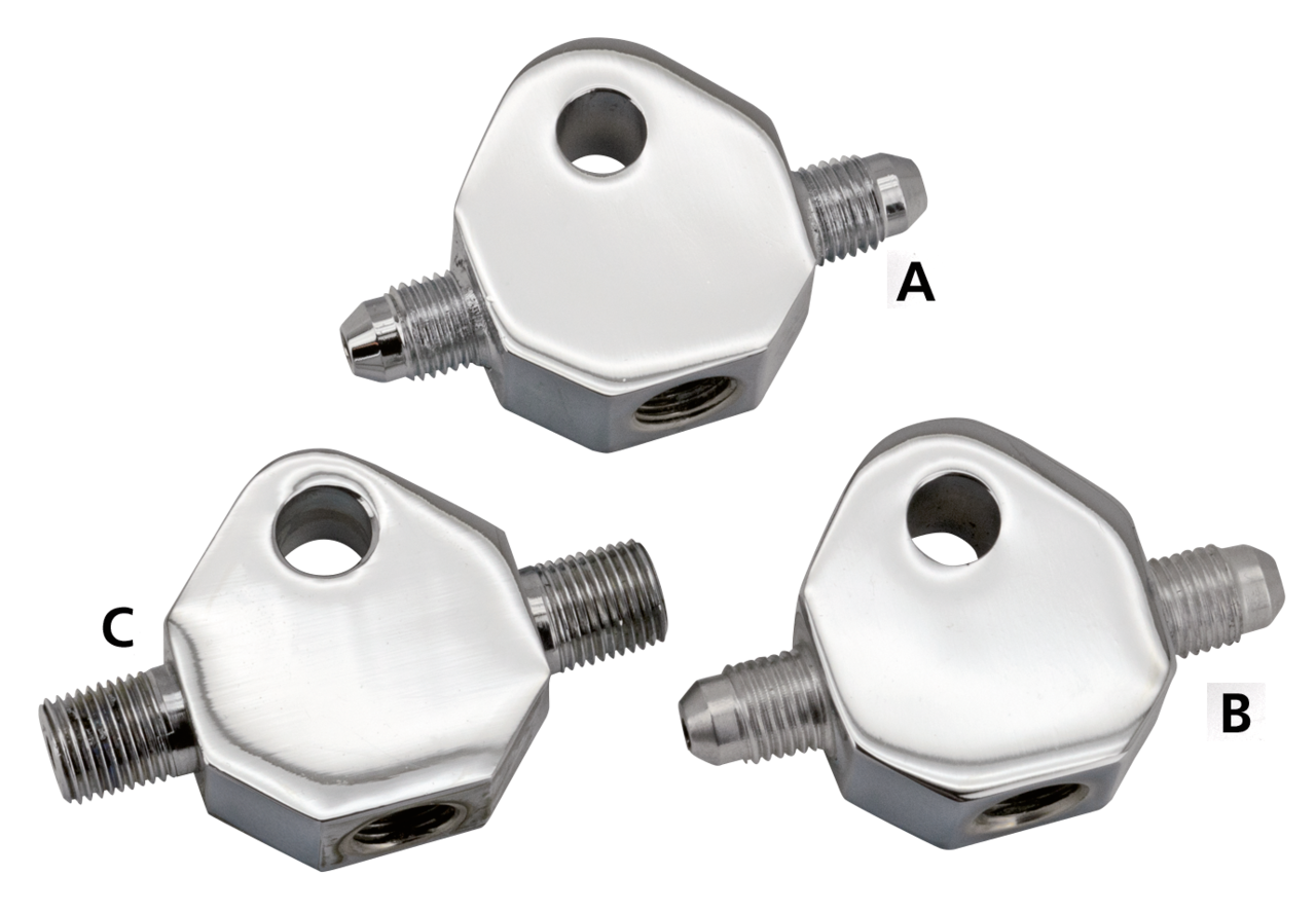Zodiac Chrome Plated Custom Brake Line Tees – Control Cables & Hydraulic Lines