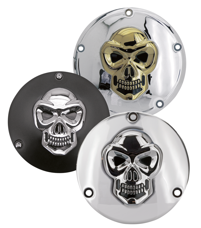 Zodiac Skulled Aluminum Derby Covers – Primary & Clutch