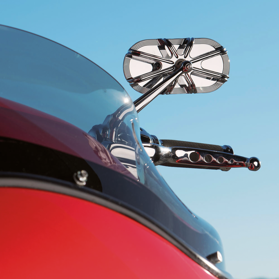 Arlen Ness Caged Series Forged Billet Mirrors – Handlebar