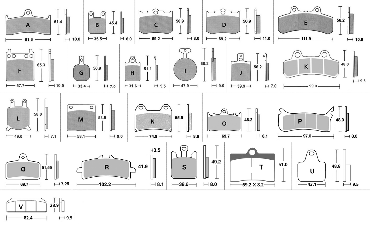 Beringer SAS Brake Pads for After Market Calipers