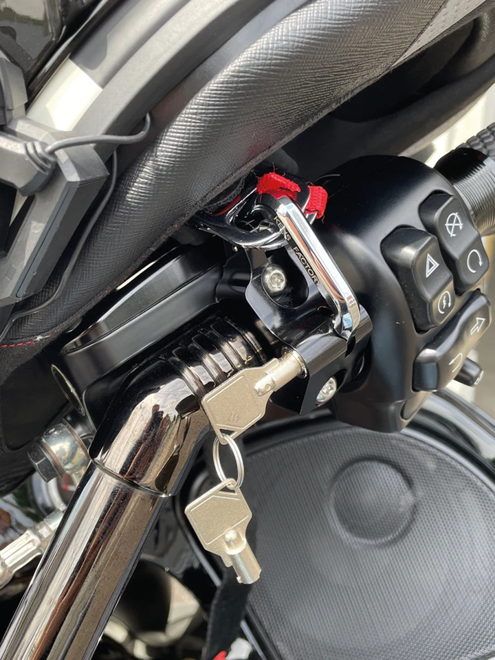 Ken's Factory Handlebar Control Mounted Helmet Lock – Luggage