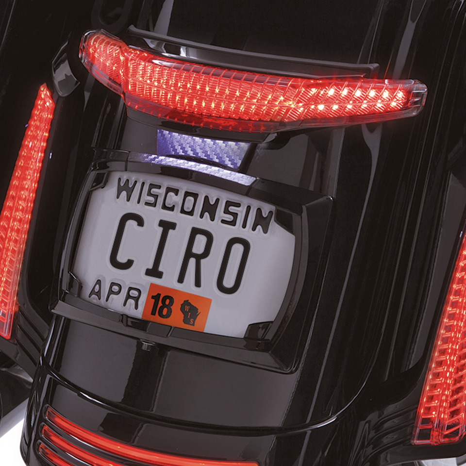 Ciro Latitude Tail Light & License Plate Holder for Touring – Electric & Light