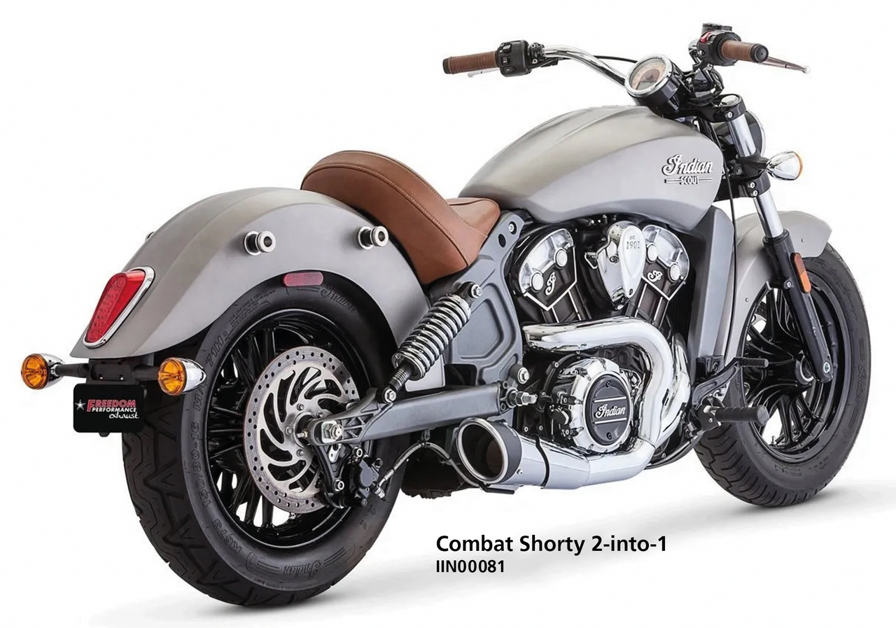 Freedom Performance Exhaust Shorty 2-INTO-1 for Indian Scout