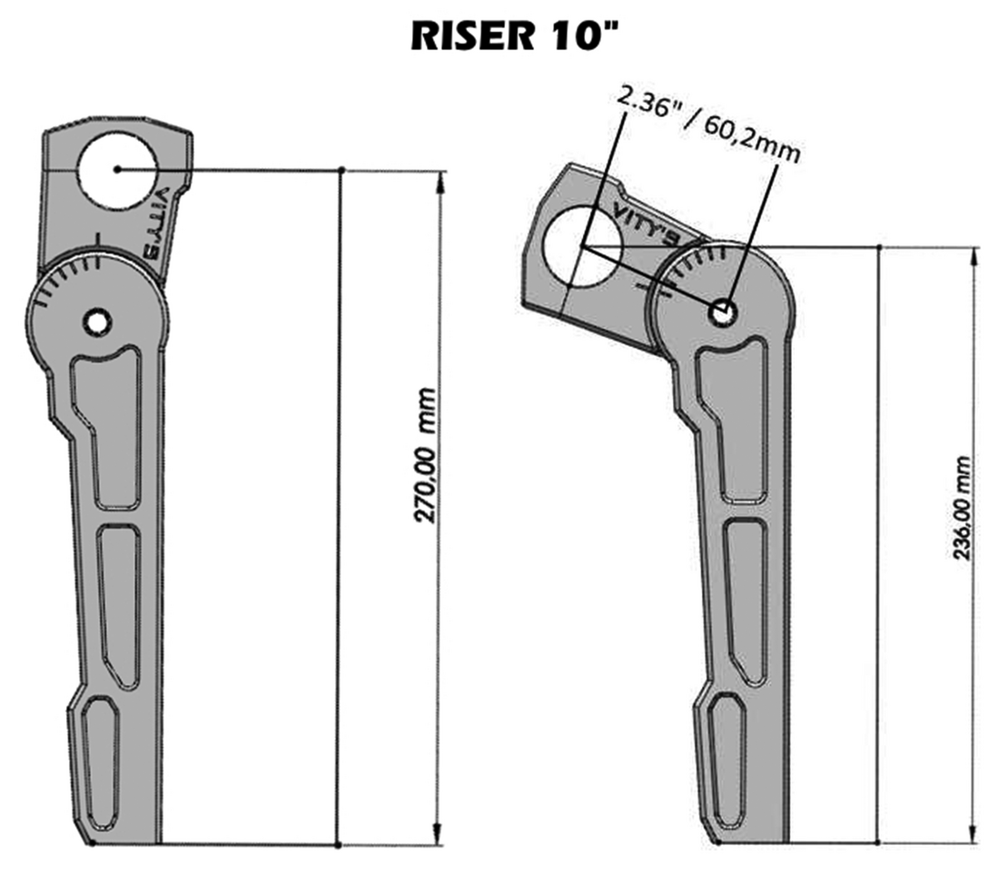 Vity's Adjustable Risers for Milwaukee Eight Softail – Handlebar