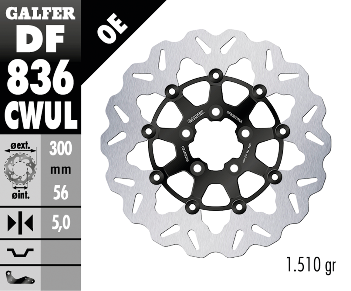 Galfer "wave" Floating Disc Brake Rotors